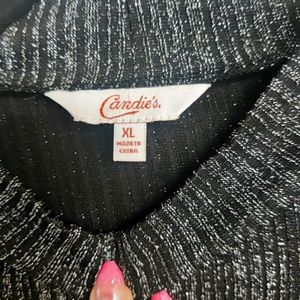 Candies long sleeve crop top